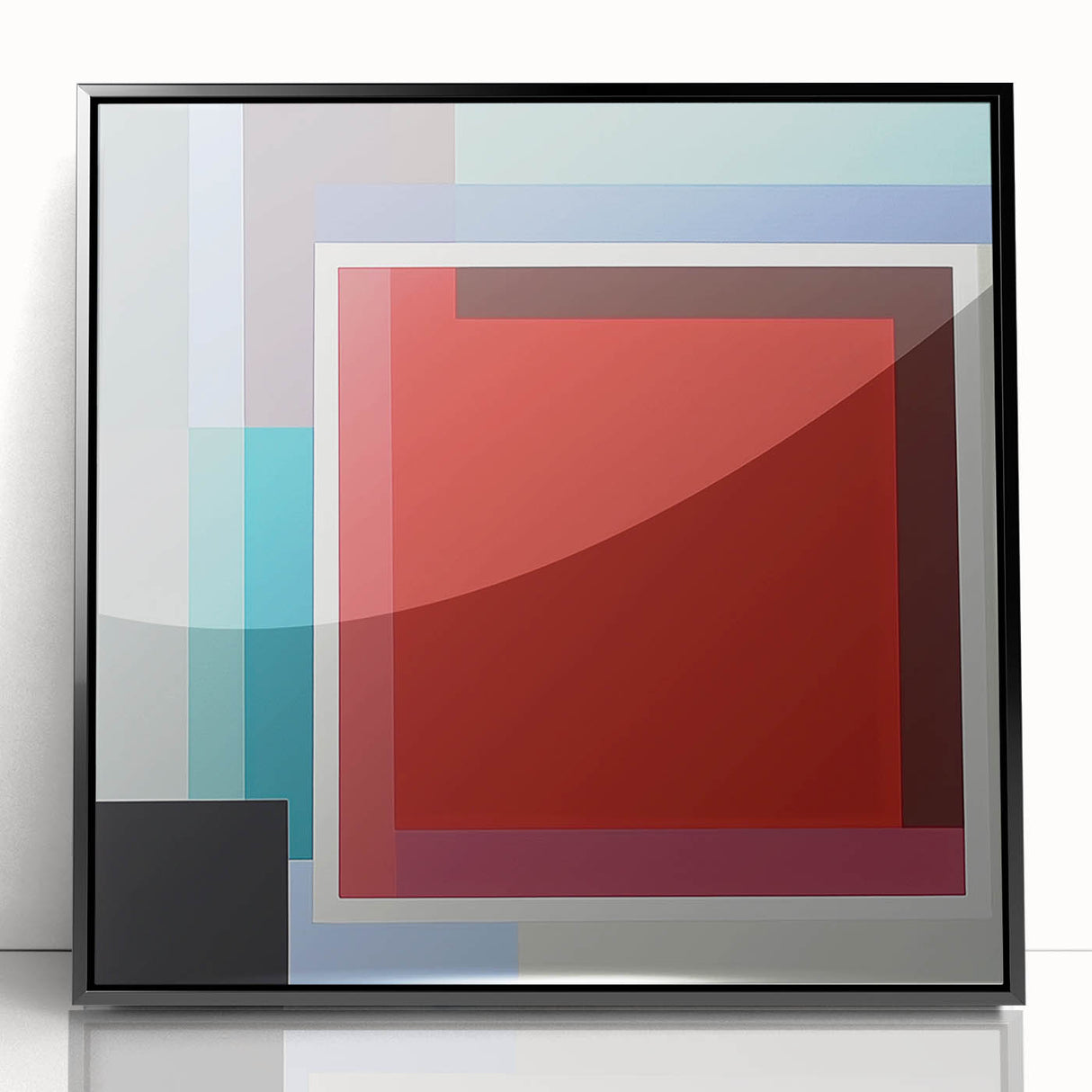 Modern Abstract Bedroom Wall Art – Bold Red & Brown Canvas