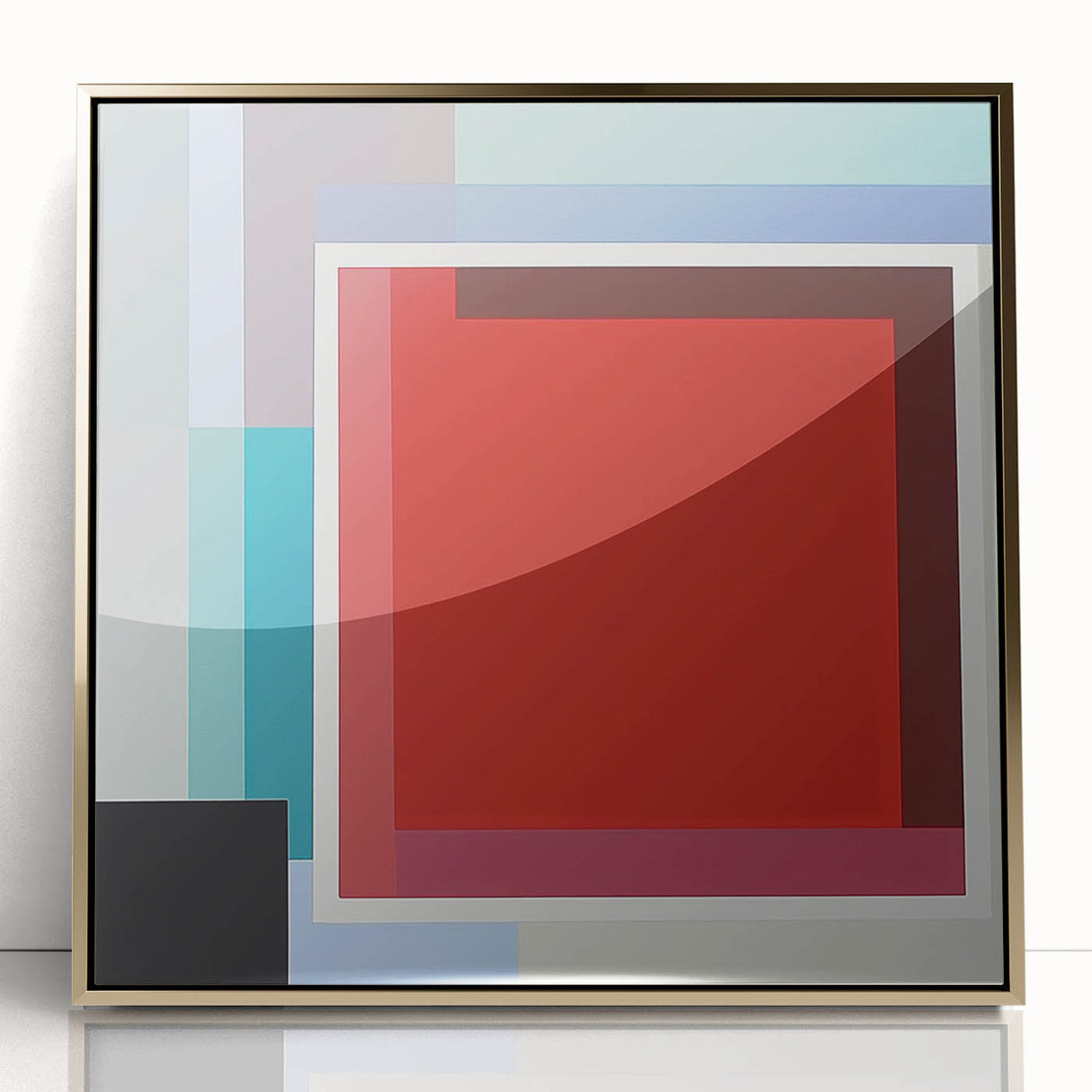 Modern Abstract Bedroom Wall Art – Bold Red & Brown Canvas