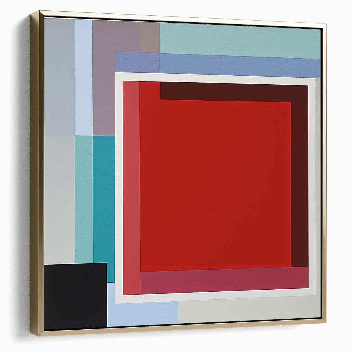 Modern Abstract Bedroom Wall Art – Bold Red & Brown Canvas