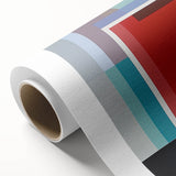 Modern Abstract Bedroom Wall Art – Bold Red & Brown Canvas