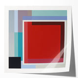 Modern Abstract Bedroom Wall Art – Bold Red & Brown Canvas