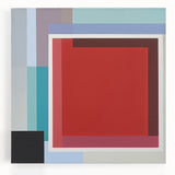 Modern Abstract Bedroom Wall Art – Bold Red & Brown Canvas