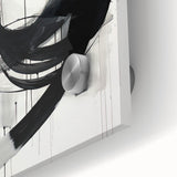 Custom Dining Room Wall Decor – Abstract Monochrome Swirl Art