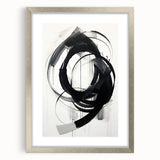 Custom Dining Room Wall Decor – Abstract Monochrome Swirl Art
