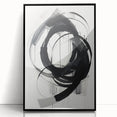 Custom Dining Room Wall Decor – Abstract Monochrome Swirl Art