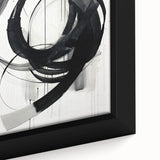 Custom Dining Room Wall Decor – Abstract Monochrome Swirl Art