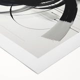 Custom Dining Room Wall Decor – Abstract Monochrome Swirl Art