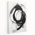 Custom Dining Room Wall Decor – Abstract Monochrome Swirl Art