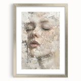 Abstract figurative wall art framed in silver with a mat, showcasing vibrant colors and dynamic shapes, perfect for modern home decor.