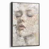 Framed abstract figurative wall art in black, showcasing a modern design with elegant lines and shapes, perfect for enhancing contemporary home decor.
