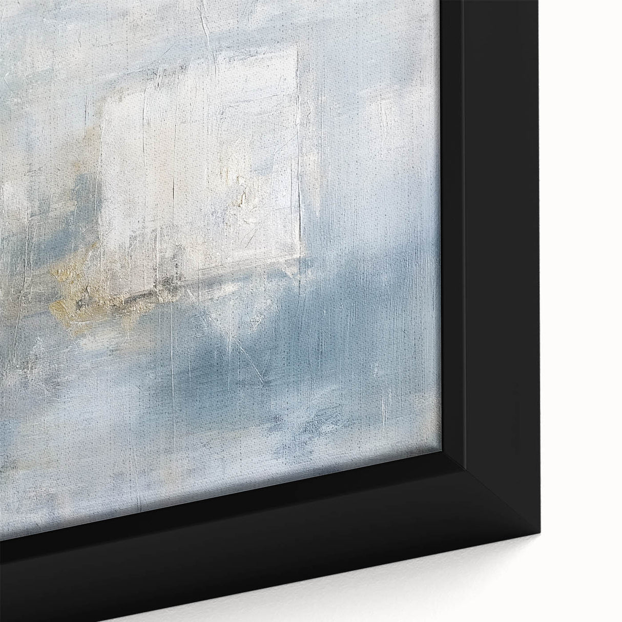 Close-up of an abstract geometric framed canvas showcasing vibrant colors and intricate patterns, ideal for modern home decor or artistic display. Perfect for enhancing living spaces with a contemporary touch.