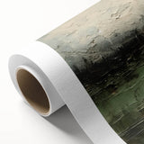 Abstract landscape wall art printed on rolled canvas, showcasing vibrant colors and intricate textures, perfect for home decor. Packaged securely in a cardboard tube.