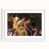Baroque Art Print - Classic Scene with Elegant Figures and Warm Tones
