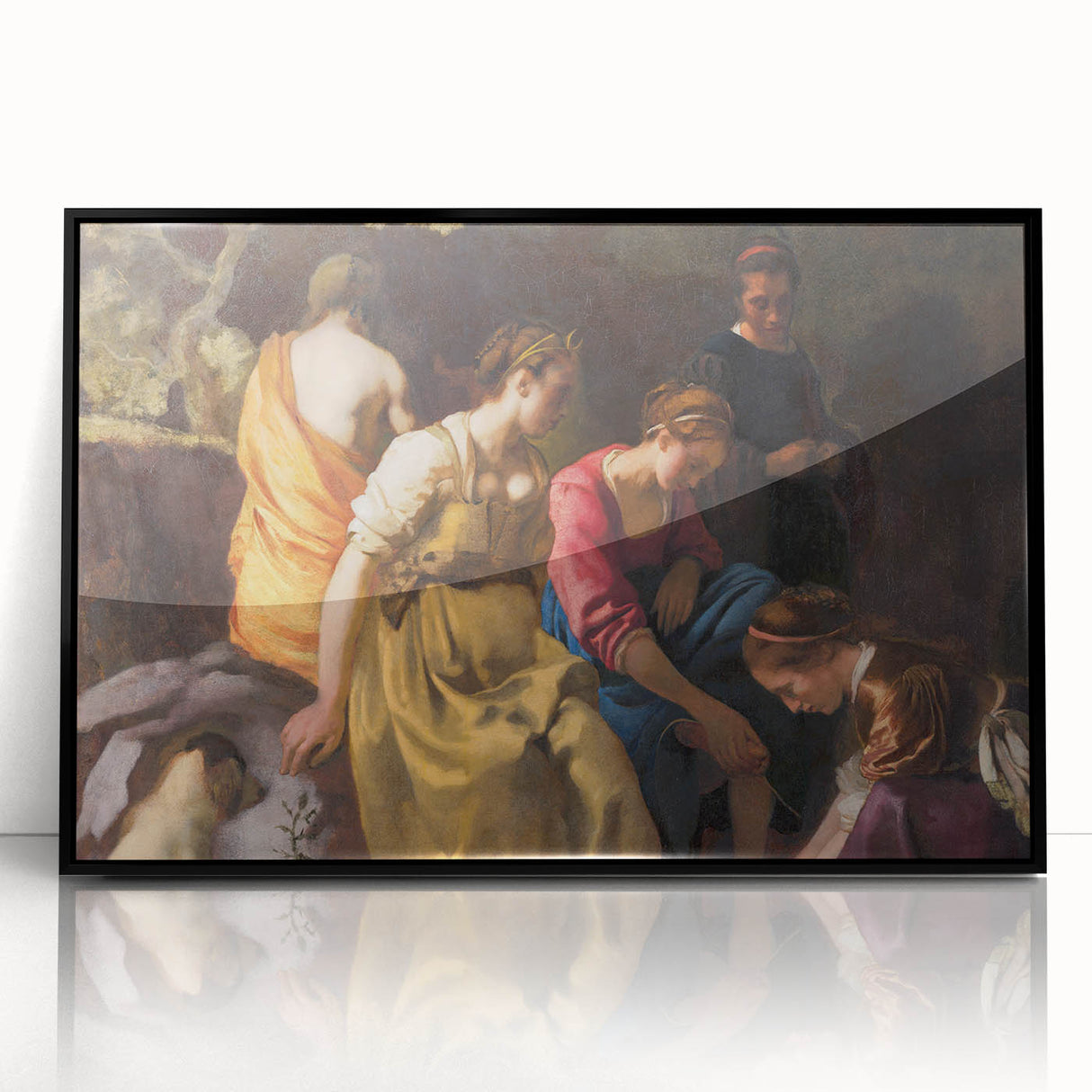 Baroque Art Print - Classic Scene with Elegant Figures and Warm Tones