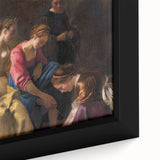 Baroque Art Print - Classic Scene with Elegant Figures and Warm Tones