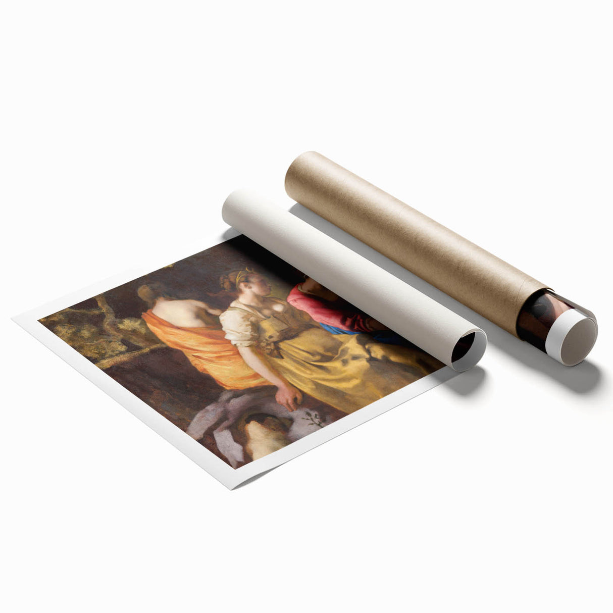 Baroque Art Print - Classic Scene with Elegant Figures and Warm Tones