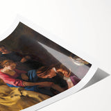 Baroque Art Print - Classic Scene with Elegant Figures and Warm Tones