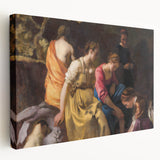 Baroque Art Print - Classic Scene with Elegant Figures and Warm Tones