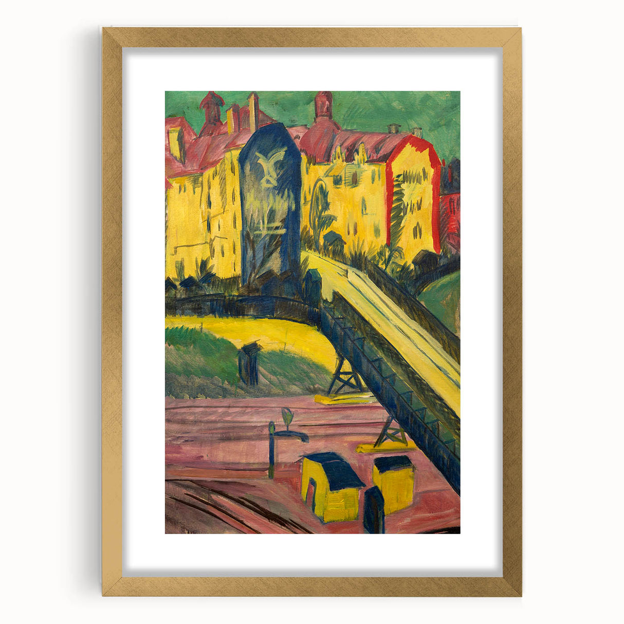 Expressionist Art: View from the Window by Kirchner Canvas Print