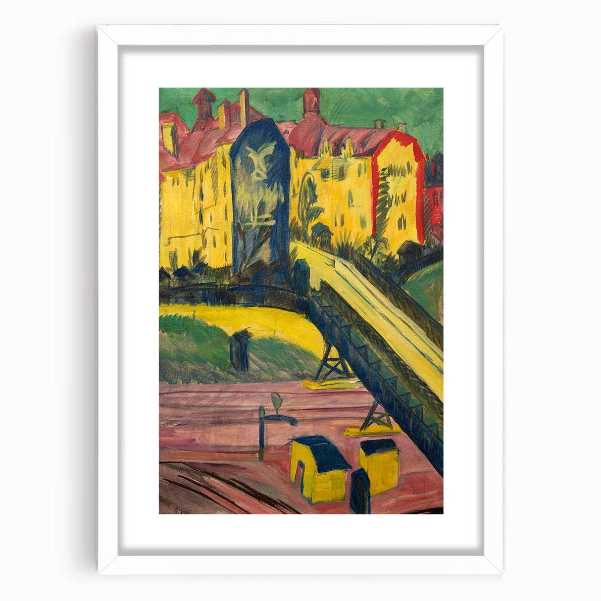 Expressionist Art: View from the Window by Kirchner Canvas Print