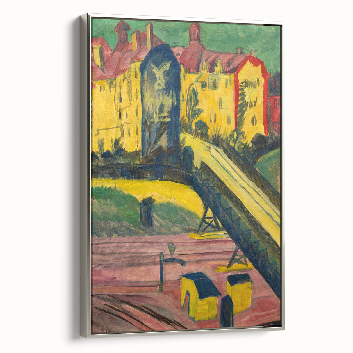 Expressionist Art: View from the Window by Kirchner Canvas Print