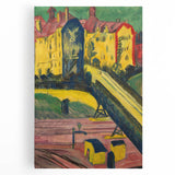 Expressionist Art: View from the Window by Kirchner Canvas Print