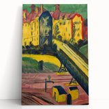 Expressionist Art: View from the Window by Kirchner Canvas Print