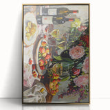 Art deco poster featuring a stylized cocktail, in gold and black tones, acrylic framed, ideal for modern bar area decor.