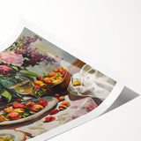 Extra large wall art featuring line art flowers in black on a white background, ideal for large living room decor.