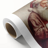 Holiday Decor Prints - Santa Wrapping Gifts Festive Canvas Art