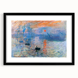 Iconic Impressionist Art - Monet's Impression, Sunrise, Framed Print