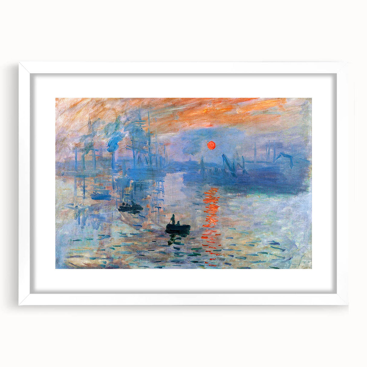 Iconic Impressionist Art - Monet's Impression, Sunrise, Framed Print