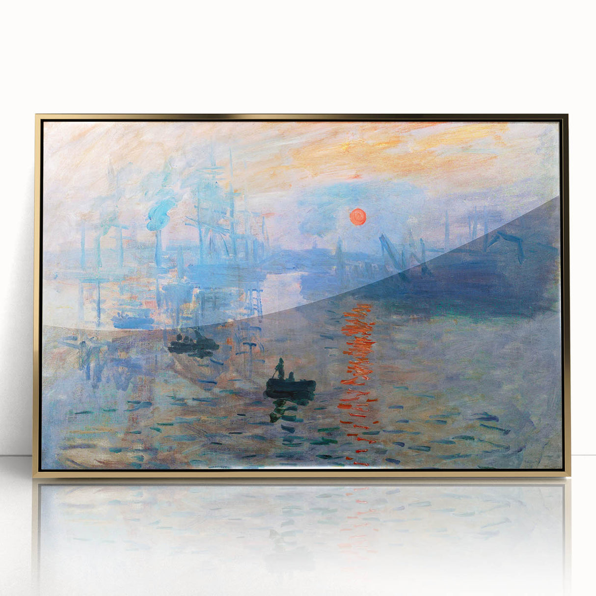 Iconic Impressionist Art - Monet's Impression, Sunrise, Framed Print