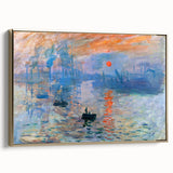 Iconic Impressionist Art - Monet's Impression, Sunrise, Framed Print