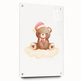 Girls Bedroom Art - Christmas Teddy Bear on Cloud Wall Decor