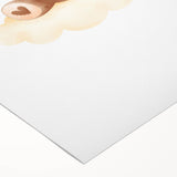 Girls Bedroom Art - Christmas Teddy Bear on Cloud Wall Decor