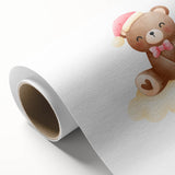 Girls Bedroom Art - Christmas Teddy Bear on Cloud Wall Decor