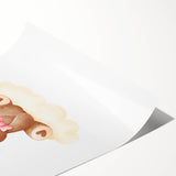 Girls Bedroom Art - Christmas Teddy Bear on Cloud Wall Decor