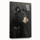 Framed Canvas Art for Children - Majestic Black Bear Print