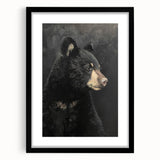 Framed Canvas Art for Children - Majestic Black Bear Print