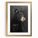 Framed Canvas Art for Children - Majestic Black Bear Print
