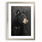 Framed Canvas Art for Children - Majestic Black Bear Print