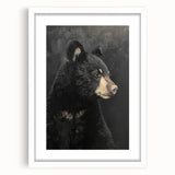 Framed Canvas Art for Children - Majestic Black Bear Print