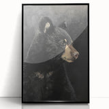 Framed Canvas Art for Children - Majestic Black Bear Print