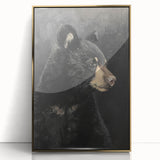 Framed Canvas Art for Children - Majestic Black Bear Print