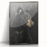 Framed Canvas Art for Children - Majestic Black Bear Print