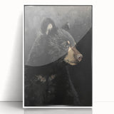 Framed Canvas Art for Children - Majestic Black Bear Print