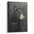 Framed Canvas Art for Children - Majestic Black Bear Print