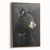 Framed Canvas Art for Children - Majestic Black Bear Print