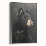 Framed Canvas Art for Children - Majestic Black Bear Print